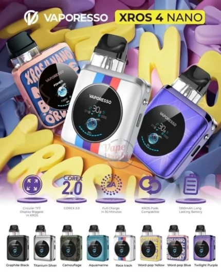 Vaporesso XROS 4 Nano Pod Kit In UAE
