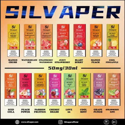 SILVAPER Salt Nicotine 50mg 30ml E-liquid